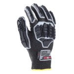 INXS JF285C Cut & Impact Resistant Safety Work Gloves, Reinforced Thumb Crotch, Dual Sandy Nitrile Dipped Coating Palm, TPR Full Finger & Knuckle, 13 Gauge Composite Knitted, Touchscreen Utility Safety Gloves, Oil Resistant Mechanic Gloves - Image 3