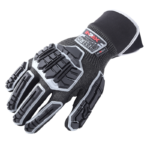 INXS JF285D Cut & Impact Resistant Safety Work Gloves, Reinforced Thumb Crotch, Dual Sandy Nitrile Dipped Coating & Foam Padding Palm, TPR Full Finger & Knuckle, 13 Gauge Composite Knitted, Neoprene Wrist Protection, Vibration Resistant, Touchscreen, Mechanic Gloves