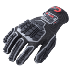 INXS JF285E Cut & Impact Resistant Safety Work Gloves, Reinforced Thumb Crotch, Dual Sandy Nitrile Dipped Coating & Foam Padding Palm, TPR Full Finger & Knuckle, 13 Gauge Composite Knitted, Anti-Vibration, Touchscreen, Mechanic Gloves