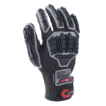 INXS JF285E Cut & Impact Resistant Safety Work Gloves, Reinforced Thumb Crotch, Dual Sandy Nitrile Dipped Coating & Foam Padding Palm, TPR Full Finger & Knuckle, 13 Gauge Composite Knitted, Anti-Vibration, Touchscreen, Mechanic Gloves - Image 3