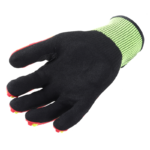INXS JF285G Cut & Impact Resistant Safety Work Gloves, Reinforced Thumb Crotch, Dual Sandy Nitrile Dipped Coating & Foam Padding Palm, TPR Full Finger & Knuckle, 13 Gauge Composite Knitted, Anti-Vibration, Touchscreen - Image 2