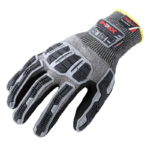INXS JF291B Cut & Impact Resistant Safety Work Gloves, Sandy Nitrile Coating Palm, TPR Full Finger & Knuckle, 15 Gauge Composite Knitted, Touchscreen Utility Working Gloves, Oil Resistant Mechanic Rigger Gloves