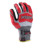 INXS JF292B Cut & Impact Resistant Safety Work Gloves, Sandy Nitrile Coating Palm, TPR Full Finger & Knuckle, 18 Gauge Composite Knitted, Touchscreen Utility Working Gloves, Oil Resistant Mechanic Rigger Gloves - Image 3