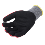 INXS JF292B Cut & Impact Resistant Safety Work Gloves, Sandy Nitrile Coating Palm, TPR Full Finger & Knuckle, 18 Gauge Composite Knitted, Touchscreen Utility Working Gloves, Oil Resistant Mechanic Rigger Gloves - Image 2