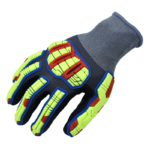 INXS JF345 Impact Resistant Safety Work Gloves, Micro Foam Nitrile Coating Palm, TPR Full Finger & Knuckle, Reinforced Thumb Crotch, 15 Gauge Nylon Knitted, Utility Safety Gloves, Oil Resistant Mechanics Gloves