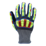 INXS JF345 Impact Resistant Safety Work Gloves, Micro Foam Nitrile Coating Palm, TPR Full Finger & Knuckle, Reinforced Thumb Crotch, 15 Gauge Nylon Knitted, Utility Safety Gloves, Oil Resistant Mechanics Gloves - Image 3