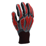 INXS JF355 Impact Resistant Safety Work Gloves, Sandy Nitrile Coating, Oil & Liquid Resistant Full Base Layer, TPR Finger & Knuckle, 15 Gauge Composite Knitted, Utility Work Gloves, Mechanic Rigger Gloves - Image 3