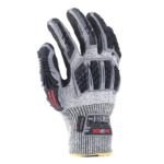 INXS JF287B Cut & Impact Resistant Safety Work Gloves, Dual Sandy Nitrile Dipped Coating Palm, TPR Full Finger & Knuckle, 13 Gauge Composite Knitted, Touchscreen Utility Safety Gloves, Oil Resistant Mechanic Rigger Gloves - Image 3