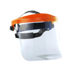 Blue Eagle Face Shield, Safety Mask, Pin Lock Suspension Ratchet Headgear with Clear Polycarbonate Window, ABS Crown
