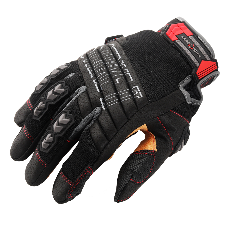 KX-06B IMPACT RESISTANT GLOVES_1 INXS KX-06B Impact Resistant Safety Mechanic Work Gloves, Synthetic Goatskin Palm, TPR Finger & XERO foam Knuckle, Reinforced Forefinger & Thumb, Shockproof & Anti-Vibration, Touchscreen - Image 1