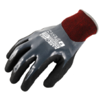 INXS KX-07 Full Coating Dual Nitrile Dipped Work Gloves, Flat Nitrile Knuckle, Granular Nitrile Palm, 13 Gauge, Abrasion Resistant, Oil/Water Resistant