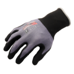 INXS KX-22 High Dexterity General Work Gloves, Superfine Nitrile Dipped Palm, 18 Gauge Knitted Nylon Shell, Flyweight Skin Fit,