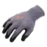 INXS KX-40 Precision Handling Work Gloves, Sandy Nitrile Dipped Palm, 15 Gauge Nylon Shell, Secure Grip, Multi-Purpose