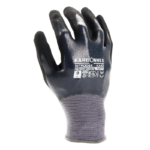 INXS KX-43 Full Coating Dual Nitrile Dipped Work Gloves, Flat Nitrile Knuckle, Sandy Nitrile Palm, 15 Gauge, Abrasion Resistant, Oil/Water Resistant - Image 3