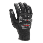 INXS KX-90 Cut & Impact Resistant Safety Work Gloves, Sandy Nitrile Dipped Coating, TPR Full Finger & Knuckle, 18 Gauge Composite Knitted, Touchscreen, Mechanic Gloves - Image 3