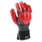 INXS KX-93A Cut & Impact Resistant Safety Work Gloves, Reinforced Forefinger & Thumb, Dual Sandy Nitrile Dipped Coating Palm with Foam Pad, Neoprene Cuff, TPR Full Finger & Knuckle, 13 Gauge Composite Knitted, Touchscreen - Image 3