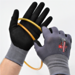 INXS N10530A Abrasion Resistant General Work Gloves, Sandy Nitrile Dipped Grip Palm, Nylon Liner, 15 Gauge Nylon Shell Liner, Precise Handling for Wet/Dry/Oily Apparatus - Image 6