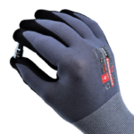 INXS N10530A Abrasion Resistant General Work Gloves, Sandy Nitrile Dipped Grip Palm, Nylon Liner, 15 Gauge Nylon Shell Liner, Precise Handling for Wet/Dry/Oily Apparatus