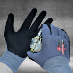 INXS N10530A Abrasion Resistant General Work Gloves, Sandy Nitrile Dipped Grip Palm, Nylon Liner, 15 Gauge Nylon Shell Liner, Precise Handling for Wet/Dry/Oily Apparatus - Image 4