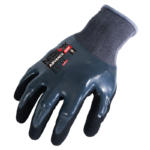 INXS N10584 Full Coating General Work Gloves, Flat Nitrile Knuckle, Nano Nitrile Oily Grip Palm, 13 Gauge Nylon Liner, Oil-Proof, Abrasion Resistant, Water Resistant