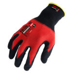 INXS N10824 Nitrile Dipped Coating General Work Gloves, Sandy Nitrile Grip Palm, Nylon Liner, 18 Gauge Nylon Shell Liner, Precise Handling for Wet / Dry / Oily Components & Apparatus