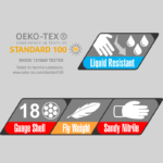 INXS N10824H General Work Gloves, Dual Layered Nitrile Dipped Coating, Sandy Nitrile Grip Palm, 18 Gauge Nylon Shell Liner, Precise Handling for Wet/Dry/Oily Components & Apparatus - Image 6