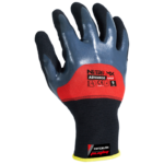 INXS N10824H General Work Gloves, Dual Layered Nitrile Dipped Coating, Sandy Nitrile Grip Palm, 18 Gauge Nylon Shell Liner, Precise Handling for Wet/Dry/Oily Components & Apparatus - Image 3