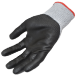INXS T-34PU12-TS Cut Resistant Safety Work Gloves, Puncture Resistant, 13 Gauge PE Shell Knit with Black PU Coating on Palm, Hybrid Armorgard™ 10TEX, ANSI CUT A4 - Image 2