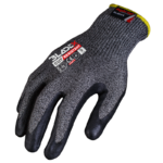 INXS T-5000 Cut Resistant Safety Work Gloves, Puncture Resistant, 13 Gauge Glass Fiber Knit with Ultra-Fine Foam Nitrile Coating on Palm, Hybrid Armorgard 10TEX, ANSI CUT A5, Medium Cut Protection