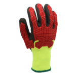 INXS TPRP004 High Visibility Cut & Impact Resistant Protective Work Gloves, Winter Thermal Cold Resistant Gloves, 3/4 Latex Coating, 10 Gauge Shell with Brushed Fleece Lining, Liquid & Water Resistant - Image 3