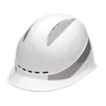 XYEHS Adjustable Safety Helmet With Reflective Decals, All Sides Vented Cap with Imported ABS Shell, Construction Hard Hat, Impact Resistant, Half Brim