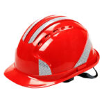 XYEHS Safety Work Helmet With Reflective Decals & Rain Trough, Top Vented Half Brim Cap with Imported ABS Shell, Impact Resistant, Adjustable Construction Hard Hat