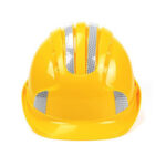 XYEHS Safety Work Helmet With Reflective Decals & Rain Trough, Top Vented Half Brim Cap with Imported ABS Shell, Impact Resistant, Adjustable Construction Hard Hat - Image 3