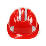 XYEHS Safety Work Helmet With Reflective Decals & Rain Trough, Top Vented Half Brim Cap with Imported ABS Shell, Impact Resistant, Adjustable Construction Hard Hat - Image 2