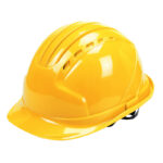 XYEHS Construction Adjustable Safety Helmet, Vented Hard Hat with Rain Through, Impact Resistant, Half Brim Cap with Imported ABS Shell, Push-on Button Adjustment