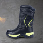 XYEHS Fire Fighting Rescue Boots, Safety Boots, Non-Slip, High Temperature Resistant, Puncture Resistant，Waterproof Safety Shoes for Firefighter - Image 2