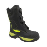 XYEHS Fire Fighting Rescue Boots Heat Resistant Safety Footwear, Non-Slip, Puncture Resistant, Waterproof Shoes, BOA Lacing System for Firefighter