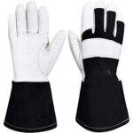 XYEHS TIG Welding Gloves, Premium Grain Goatskin Mechanical Gloves, Fire/ Heat-Resistant, Spark-Resistant Leather Back,  Soft and Flexible
