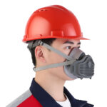 XYEHS 100A-D Reusable Half Respirator Mask with ≥95% Anti-Dust Filter Cotton, Face Cover Face Shield for Woodworking, Painting, Machine Polishing, Welding - Image 3