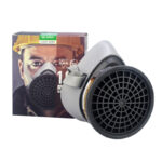 XYEHS 100A-G Reusable Half Respirator Gas Mask with ≥95% Gas Filter Cartridge, Face Cover Face Shield for Gases, Dust, Vapors, Chemicals, Paint, Spray