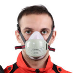 XYEHS 307GA Reusable Half Respirator Dust Mask with ≥95% Dust Filter Cotton, Food Grade Silicone Face Cover Face Shield for Woodworking, Painting, Machine Polishing, Welding - Image 2