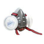 XYEHS 308A-D Reusable Half Respirator Mask with 2x Dust Fliter Cartridges & 2x ≥95% Dust Filter Cotton, Face Cover Face Shield for Woodworking, Painting, Machine Polishing, Welding - Image 4