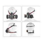 XYEHS 308A-G Reusable Half Respirator Mask with 2x ≥95% Gas Filter Cartridges, Face Cover Face Shield for Gases, Dust, Vapors, Chemicals, Paint, Spray - Image 5