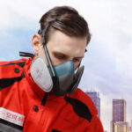 XYEHS 610-C813H-D Reusable Half Respirator Mask with 2x ≥99.99% Dust Filter Cotton, Face Cover Face Shield for Woodworking, Painting, Machine Polishing, Welding - Image 3