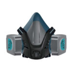 XYEHS 610-C913-D Reusable Half Respirator Mask with 2x ≥99.99% Super Fine Dust Filter Cartridges, Face Cover Face Shield for Woodworking, Painting, Machine Polishing, Welding