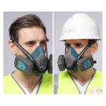 XYEHS 610-C913-D Reusable Half Respirator Mask with 2x ≥99.99% Super Fine Dust Filter Cartridges, Face Cover Face Shield for Woodworking, Painting, Machine Polishing, Welding - Image 4