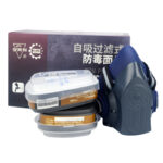 XYEHS 730G-QG7 Reusable Gas & Particulate Dual-Filtration Half Respirator Mask with 2x 95% Gas Fliter Cartridges, 2x ≥95% Dust Filter Cottons & 2 Filter Cotton Covers for Gases, Dust, Vapors, Chemicals, Paint, Spray - Image 5