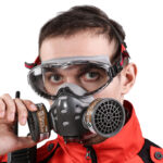 XYEHS 8201-G Reusable Half Respirator Mask with Anti-Fog Goggles & 2x ≥95% Gas Filter Cartridges, Face Cover Face Shield for Gases, Dust, Vapors, Chemicals, Paint, Spray - Image 2