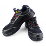 INXS 93540 Cowhide & Oxford Cloth Safety Work Shoes,  Impact & Puncture Resistant Steel Toe Work Sneakers, Anti-Slip Footwear for Industrial Construction