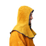 XYEHS AP-3000Y Cowhide Leather Welding Safety Hood with Neck Shoulder Drape, Protective Work Cap Hat, Flame Retardant Cotton, Heat Resistant Helmet, Neck & Head All Round Protection - Image 3
